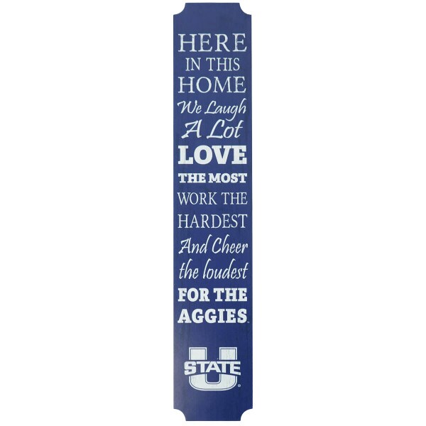 U-State Vertical Laugh, Love, Work, & Cheer Aggie Plank